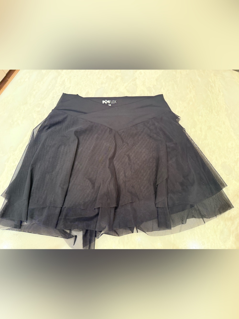 POPFLEX Black Layered Mesh Skort